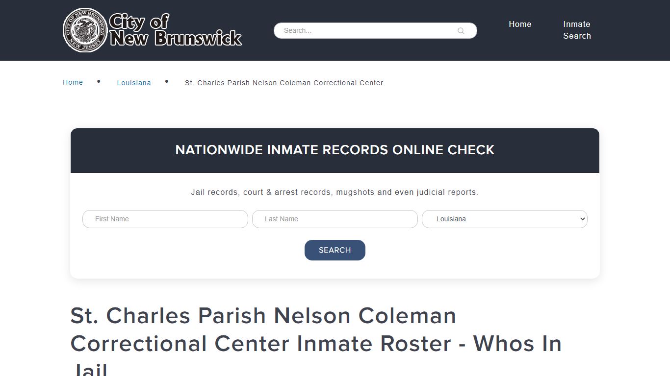 St. Charles Parish Nelson Coleman Correctional Center ...