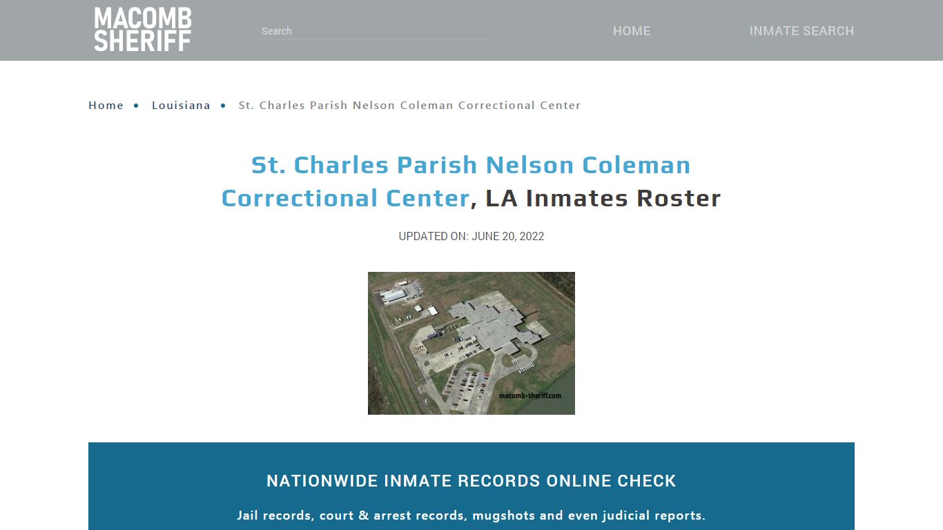 St. Charles Parish Nelson Coleman Correctional Center, LA ...